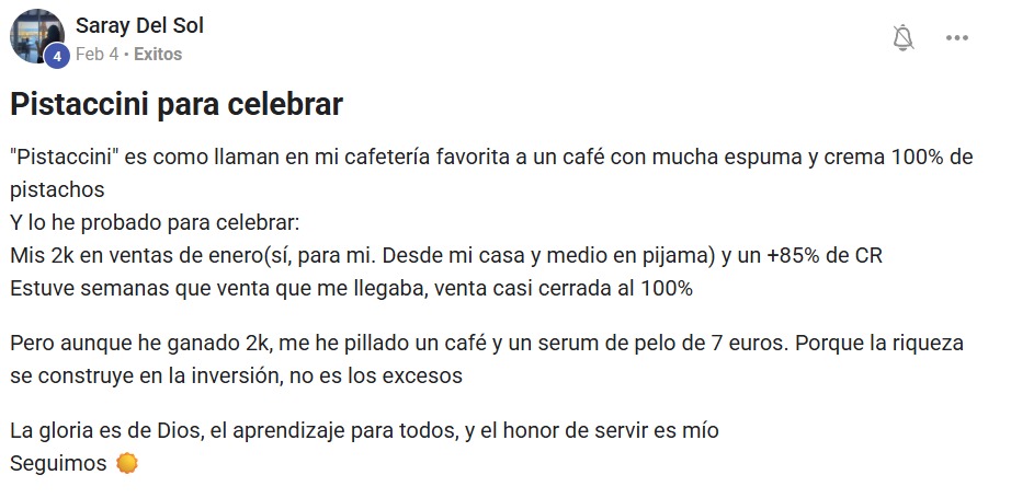 Testimonio de Saray Del Sol — Pistaccini para celebrar